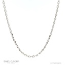 Corrente Cartier GG 60CM 8,0 a 8,60G Ouro Branco 18K - Coleçao Elos