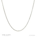 Corrente Cartier M 50cm 3,30 a 3,50g Ouro Branco 18k - Coleção Elos