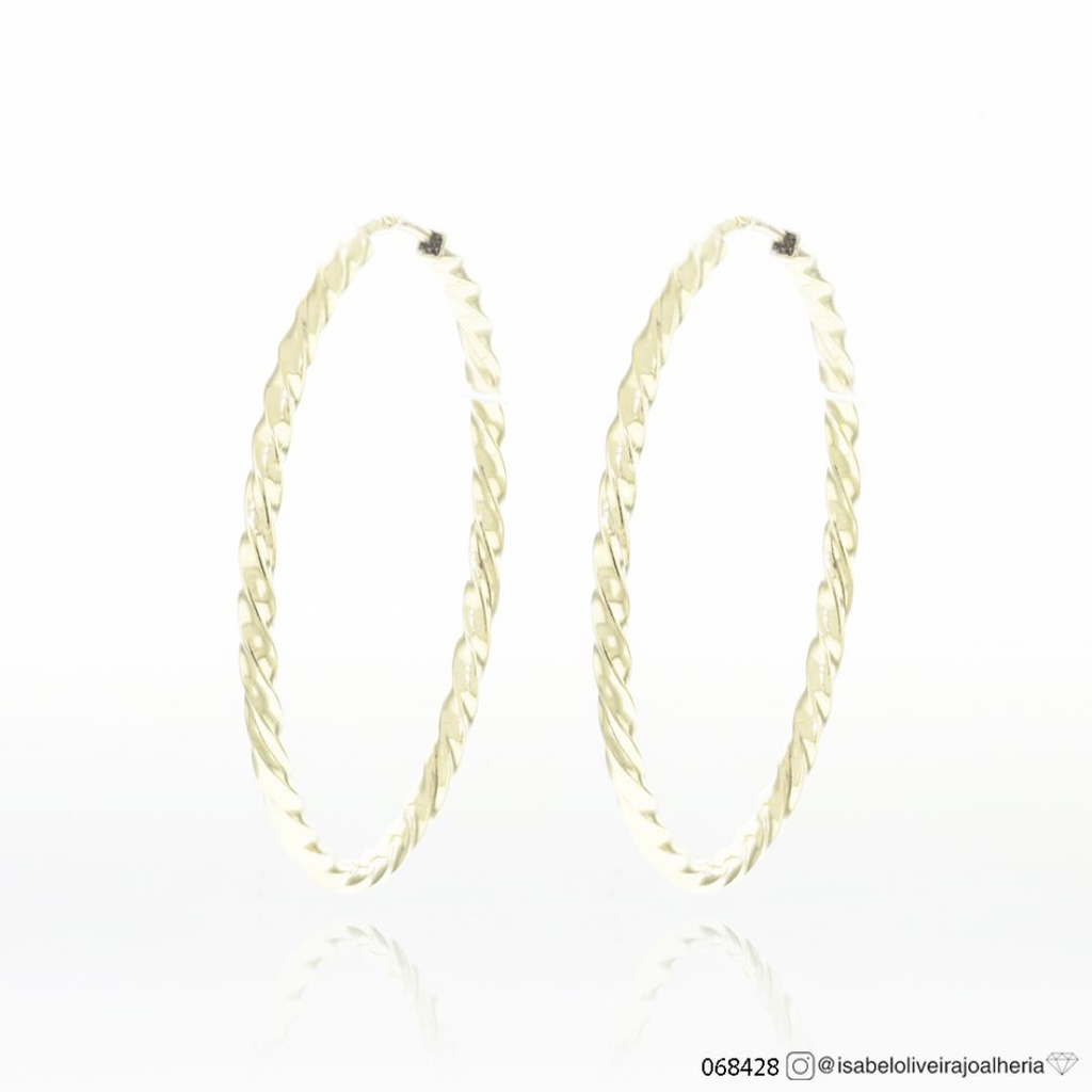 30-Argola Fio Torcido 1,70mm 1,90g Ouro Amarelo 18k - Coleção Argolas Daily