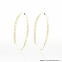 Argola Fio Torcido 30mm Ouro Amarelo 18k