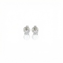 30-Brinco Solitário 2 Brilhantes 0,60ct g VS1 1,46g Ouro Branco 18k - Coleção Only You