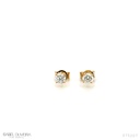 30-Brinco Solitário 2 Brilhantes 0,63ct H VS2 1,55g Ouro Amarelo 18k - Coleção Only You