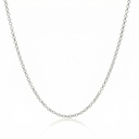 Corrente Elo Português M 60cm 4,60g a 4,80g Ouro Branco 18k - Coleção Elos