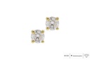 30-Brinco Solitário 2 Brilhantes 0,68ct Cor F VS1 2,0g Ouro Amarelo 18k - Coleção Only You