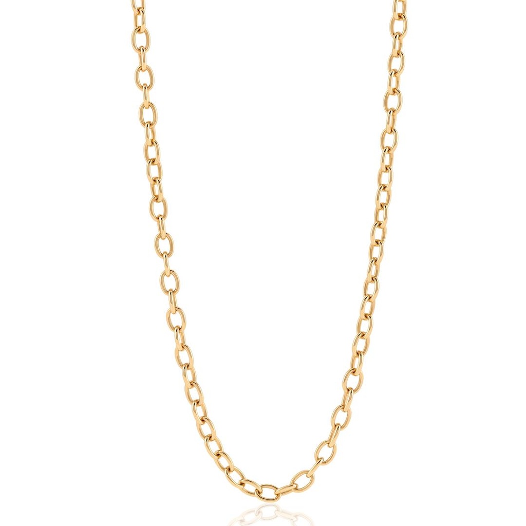 [060901] Corrente Elos Ovais Ocos 42cm 13,80g Ouro Amarelo 18k - Coleção Elos Power