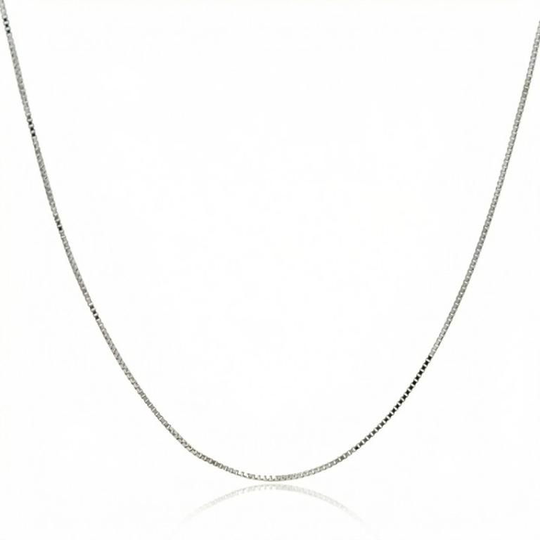 Corrente Veneziana G 40cm 1,80 a 2,50g Ouro Branco 18k - Coleção Elos