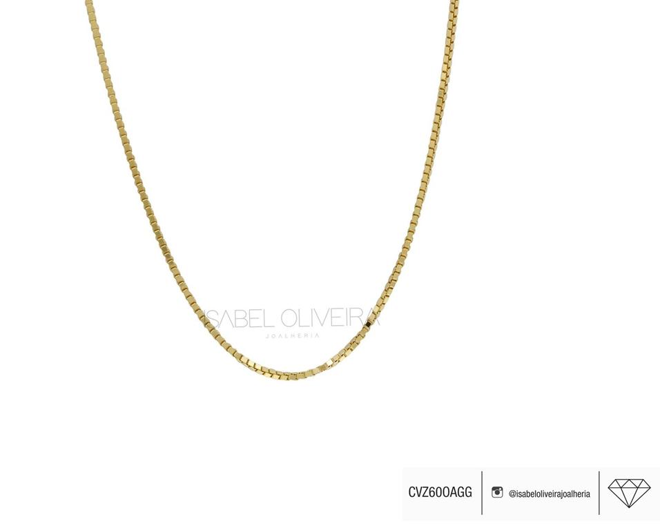 Corrente Veneziana GG 60CM 4,80 a 5,20G Ouro Amarelo 18K - Coleçao Elos