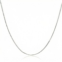 Corrente Veneziana P 40cm 1,20g a 1,30g Ouro Branco 18k - Coleção Elos