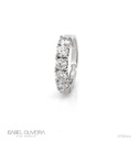30-MEIA Aliança 6 Brilhantes 1,93CT H VVS 4,67G Ouro Branco 18K - Coleçao Soulmates