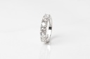 30-Meia Aliança 6 Brilhantes 1,93ct H VVS 4,67g Ouro Branco 18k - Coleção Soulmates