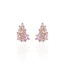 Earcuff Asa 28 Safira Rosa Gota /2 Safira Rosa Oval 5,52ct 16 Brilhantes 0,32ct H VS2 7,61g Ouro Rose 18k - Coleção Red To Wear