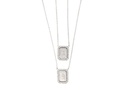 Escapulário Retangular Sagrado Coração de Jesus e Nossa Sra Carmo 56 Brilhantes 0,65ct I SI1 7,20g Ouro Branco 18k - Coleção Escapulário Premium