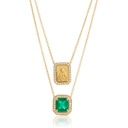 Escapulário Sagrado Coração de Jesus Esmeralda Colombiana Octogonal 3,47ct 55 Brilhantes 0,62ct g VS1 60cm 7,57g Ouro Amarelo 18k - Coleção Escapulário Premium
