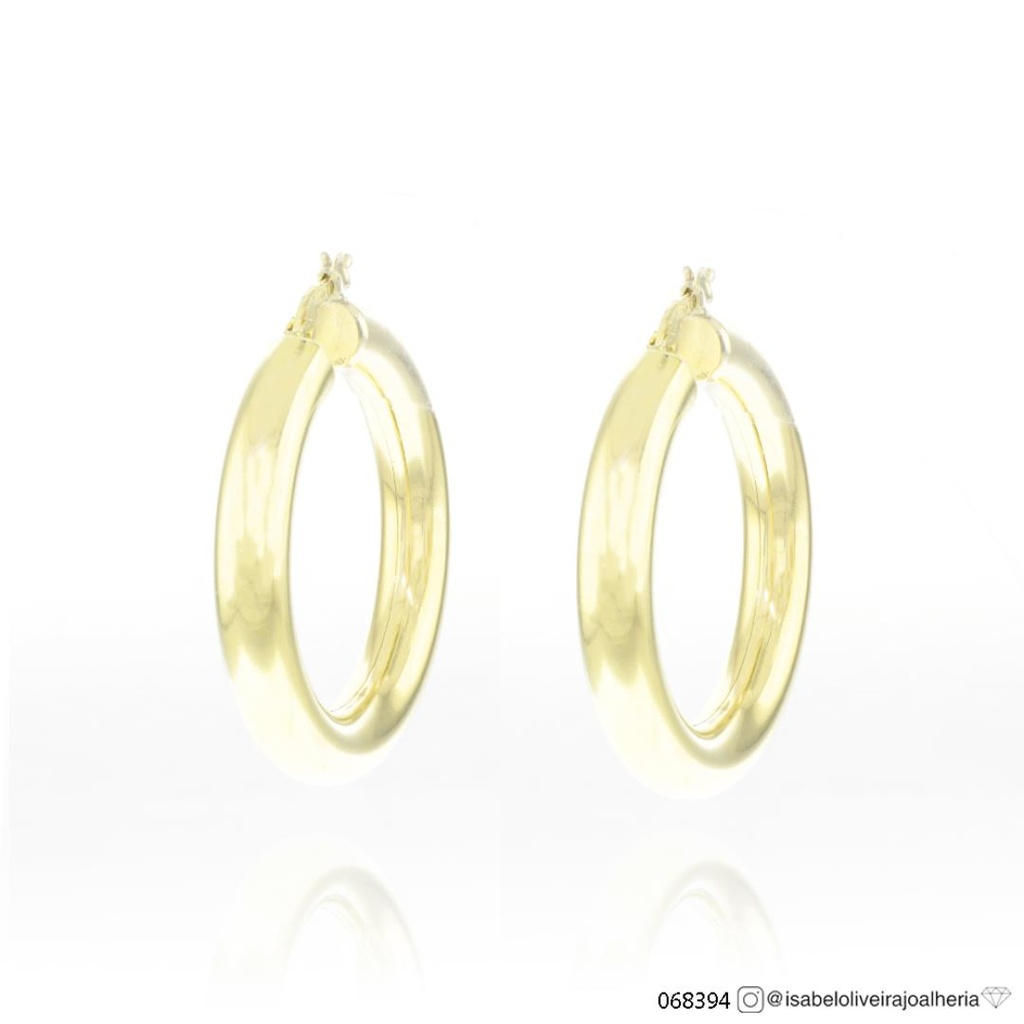 35-Argola 5,50mm 9,03g Ouro Amarelo 18k - Coleção Argolas Daily