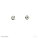4,5-Brinco 2 Brilhantes 0,09ct 0,67g Ouro Branco 18k - Coleção Only You