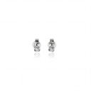 4,5-Brinco 2 Brilhantes 0,09ct 0,67g Ouro Branco 18k - Coleção Only You
