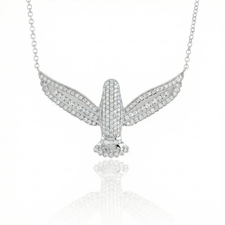 G-Colar Espírito Santo 172 Brilhantes 0,94ct H VS2 8,05g Ouro Branco 18k - Coleção Fe Santos