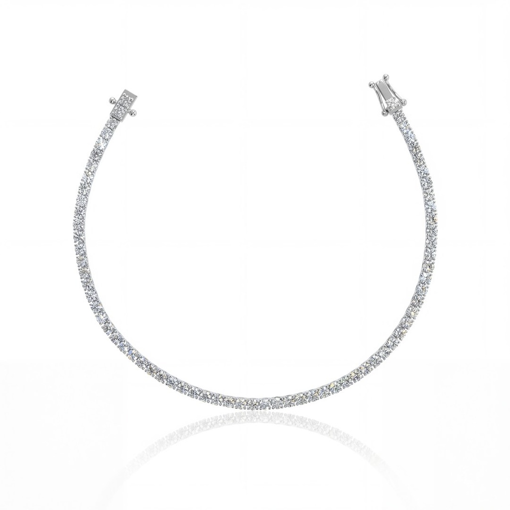 4-Pulseira Riviera 69 Brilhantes 2,99ct 5,52g 16,50cm Ouro Branco 18k - Coleção Rivieras