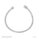 4-PULSEIRA Riviera 69 Brilhantes 2,99CT 5,52G 16,50CM Ouro Branco 18K - Coleçao Rivieras