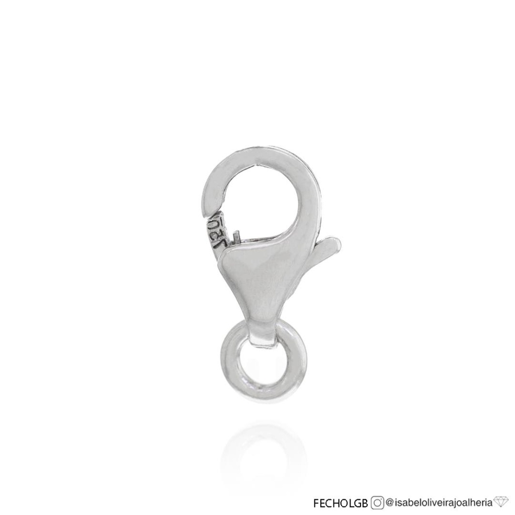 G-Fecho Lagosta 5,80x10,70mm 0,75g Ouro Branco 18k