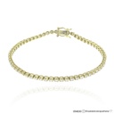 4-PULSEIRA RIVIERA COROA 62 BRILHANTES 2,48CT  H/I SI1 17,50CM 7,53G OURO AMARELO 18K - COLEÇAO RIVIERAS