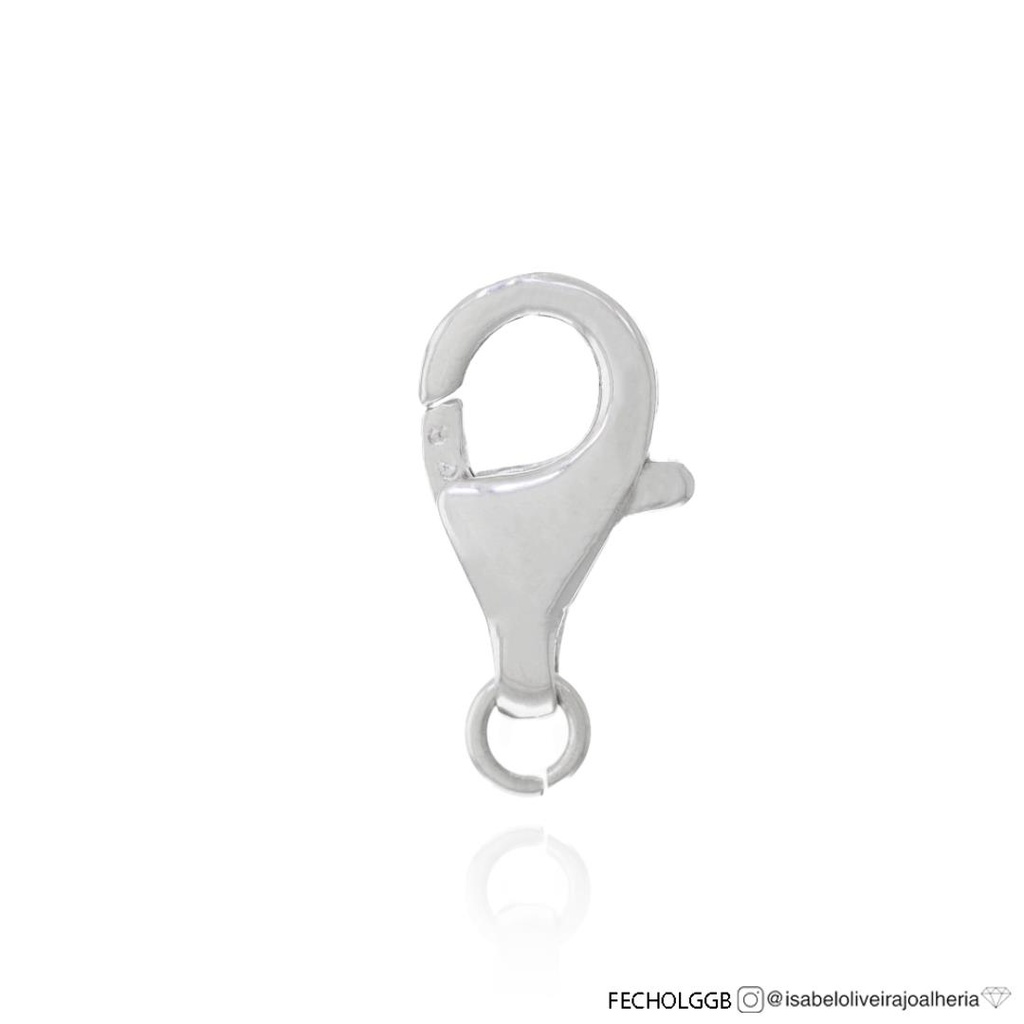 Gg-Fecho Lagosta 9x15mm 1,70g Ouro Branco 18k