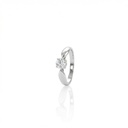 40-Anel Solitário 1 Brilhante 0,42ct EGL 1701474024 g VS1 2,30g Ouro Branco 18k - Coleção Only You