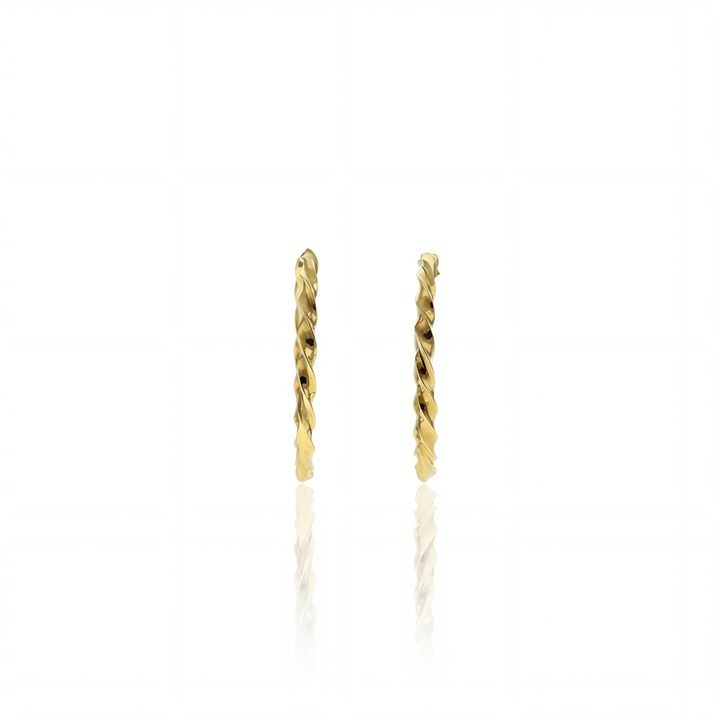 [068426] 40-ARGOLA OCA FIO TORCIDO 3,40MM 5,33G OURO AMARELO 18K - COLEÇAO ARGOLAS DAILY
