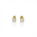 40-Brinco Solitário 2 Brilhantes 0,87ct g VVS1/VS2 1,65g Ouro Amarelo 18k - Certificado EGL 1701344424/1701346123 Coleção Only You