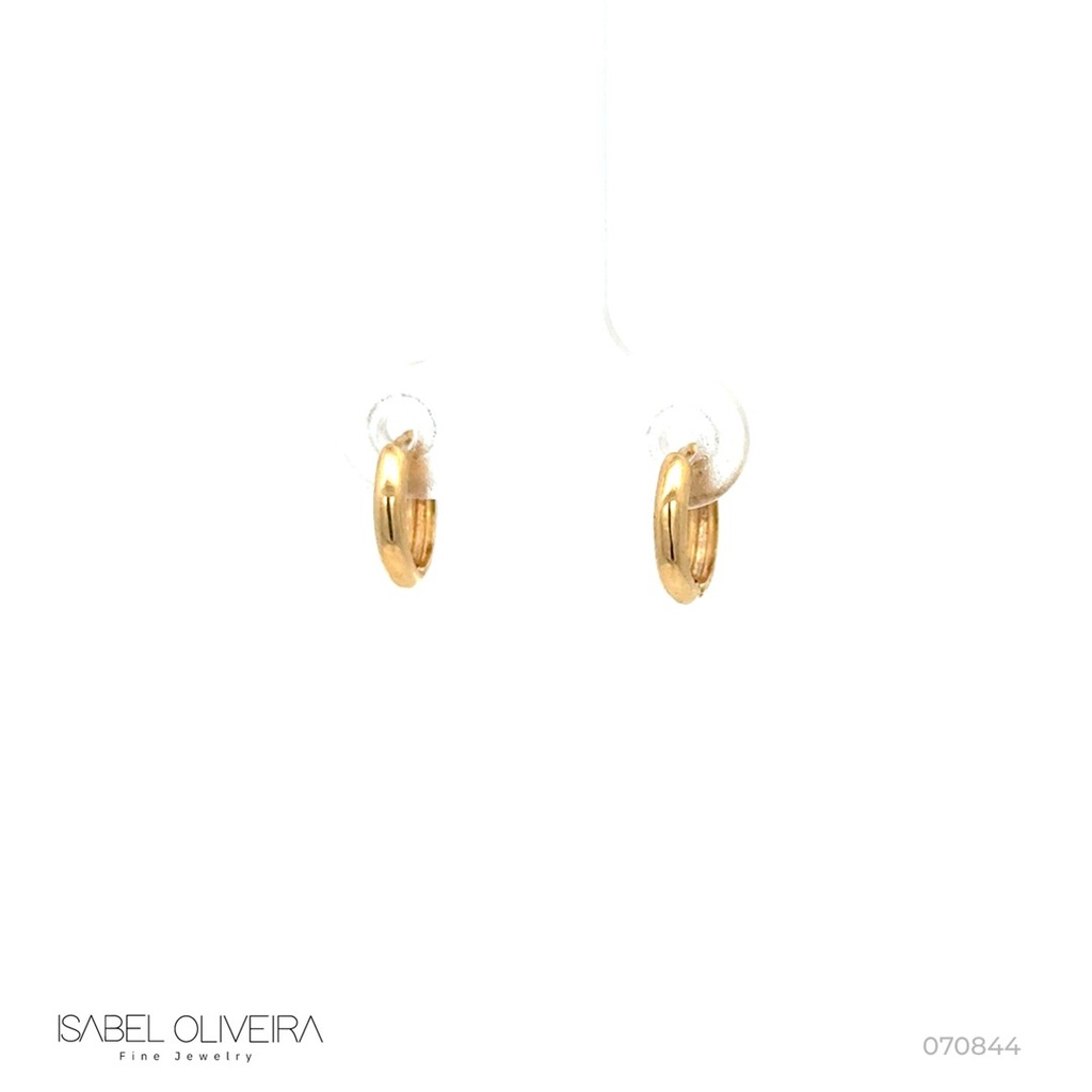 [070844] M-Argola Lisa 9mm Fio Meia Cana 1,0g a 1,05g Ouro Amarelo 18k - Coleção Kids