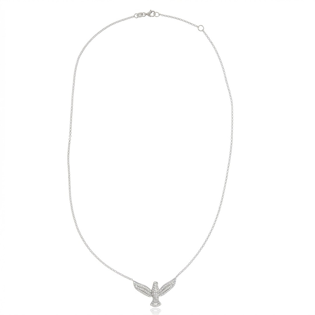 M-Colar Espírito Santo 127 Brilhantes 0,53ct g VS1 45cm 4,87g Ouro Branco 18k - Coleção Fe Santos