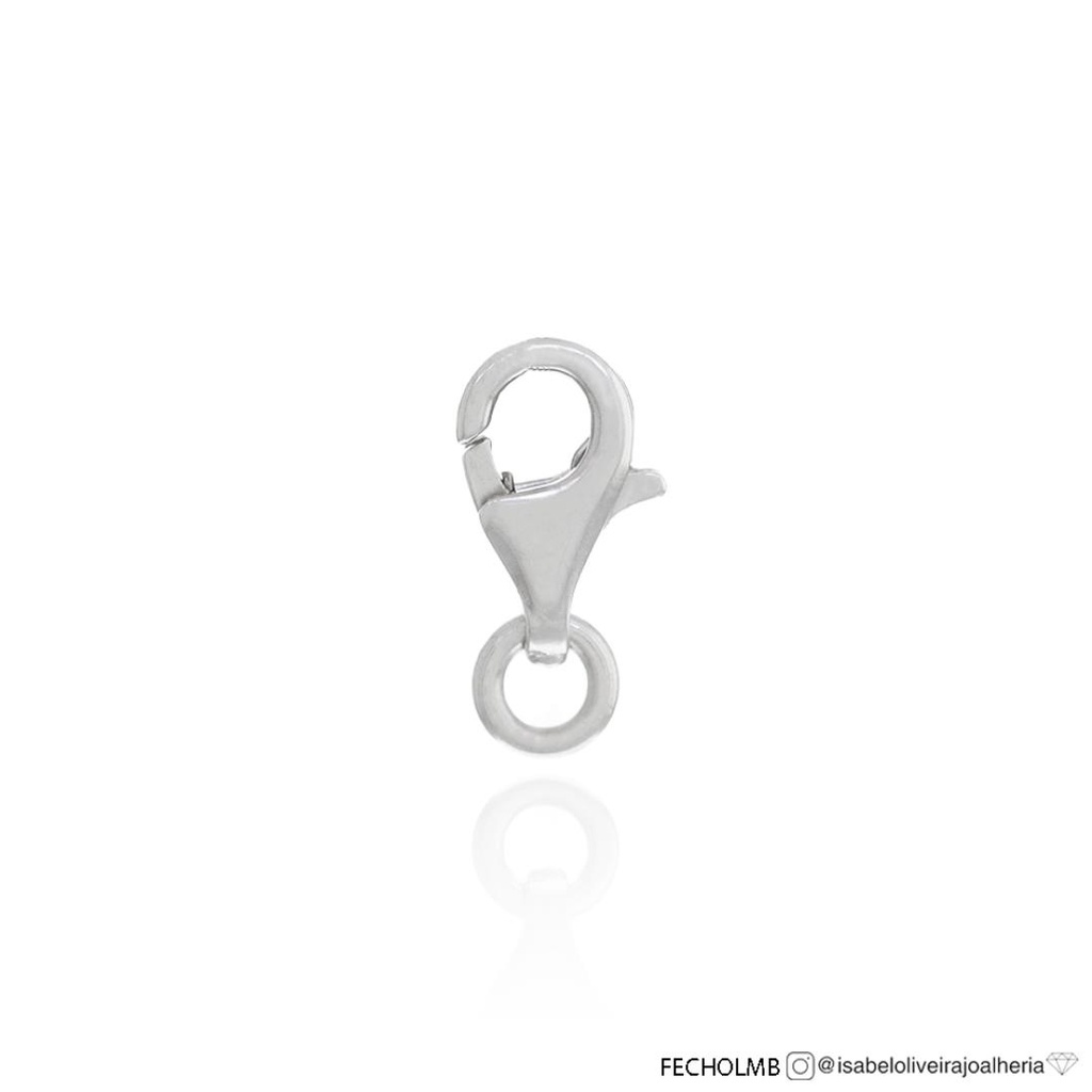 M-Fecho Lagosta 5,0x8,80mm 0,50g Ouro Branco 18k