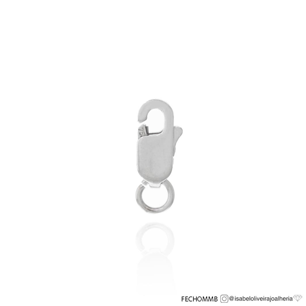 M-Fecho Mosquetão 10x4mm 0,75g Ouro Branco 18k