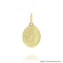 Medalha Sto Antonio Oval com Forro 20mm 1,20g Ouro Amarelo 18k - Coleção Fe Santos