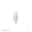 Meia Aliança 5 Diamantes Ovais 4,48ct H I SI1 SI2 VS1 3,63g Ouro Branco 18k - Certificado GIA 7528993271/5546253524/1529952600/1543196052/2516494984 - Coleção Soulmates