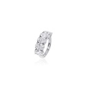Meia Aliança 5 Diamantes Ovais 4,48ct H I SI1 SI2 VS1 3,63g Ouro Branco 18k - Certificado GIA 7528993271/5546253524/1529952600/1543196052/2516494984 - Coleção Soulmates