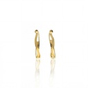 45-Argola Aberta Dupla 1,30mm e 3,20mm 6,65g Ouro Amarelo 18k - Coleção Argolas Daily