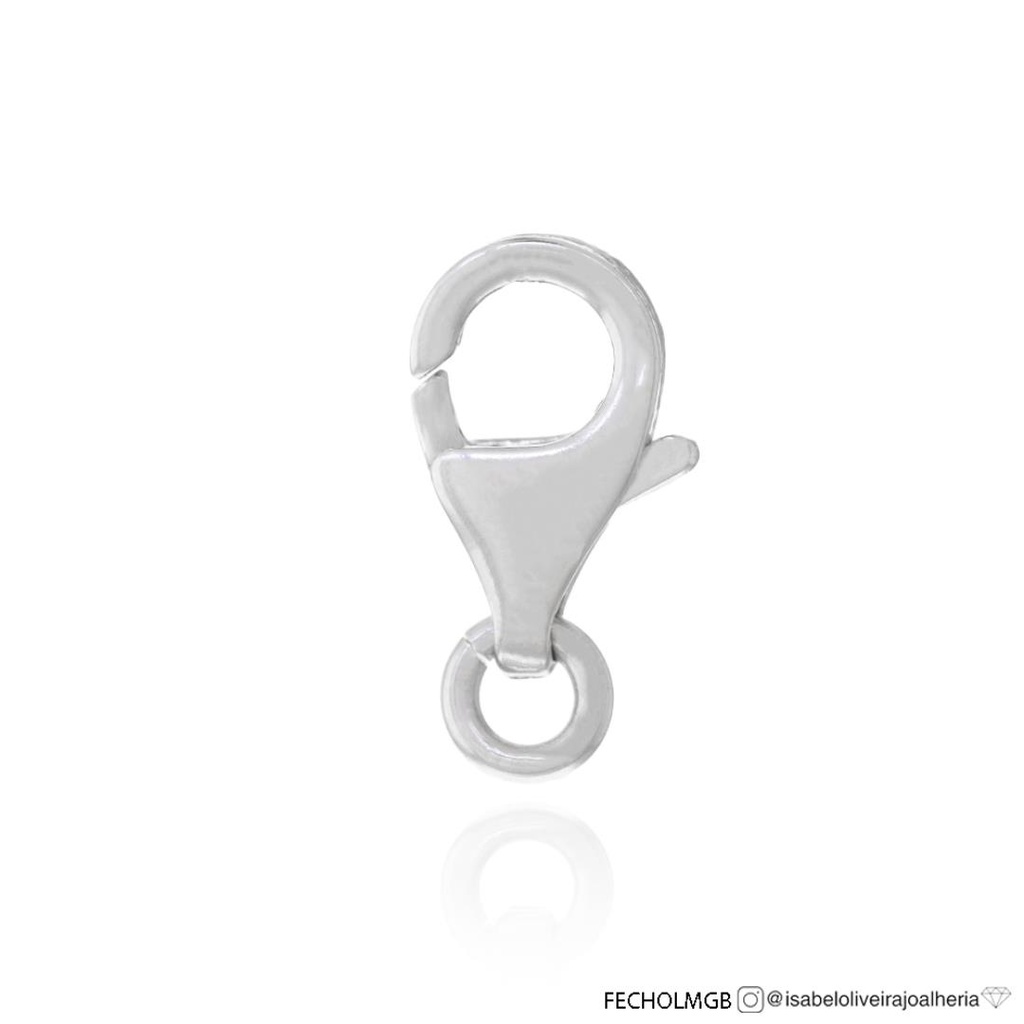 mg-Fecho Lagosta 14,2x7,7mm 1,70g Ouro Branco 18k