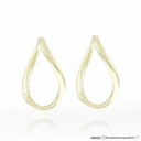45-ARGOLA Oval Oca Fio Redondo Ondulado 4,0MM 6,62G Ouro Amarelo 18K - Coleçao Argolas Daily