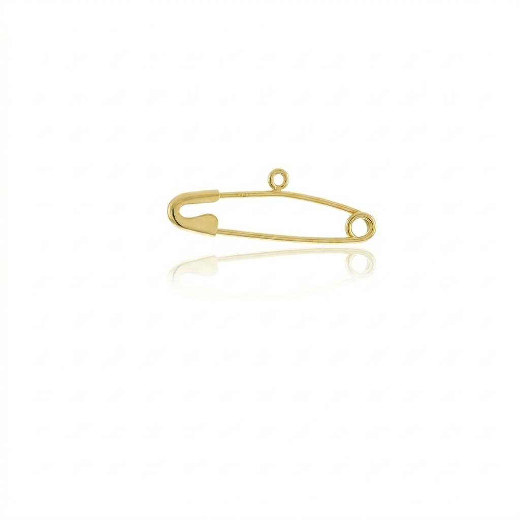 [036962] P-Alfinete Liso 22MM 0,40G Ouro Amarelo 18K - Coleçao Kids