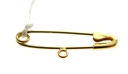 P-Alfinete Liso 22mm 0,40g Ouro Amarelo 18k - Coleção Kids