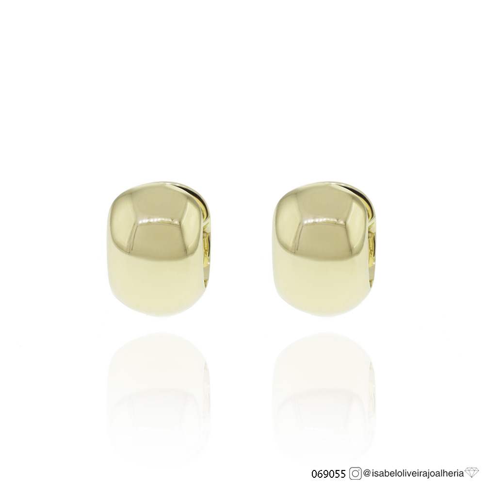 [069055] Argola Anatômica 10mm Ouro Amarelo 18k