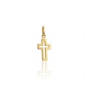 P-PINGENTE CRUZ PEQUENA VAZADA 0,25G A 0,30 G  OURO AMARELO 18K - COLEÇAO CRUCIFIXOS