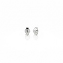 5-BRINCO Solitario 2 Brilhantes 0,10CT H VS2 0,62G Ouro Branco 18K - Coleçao Only You