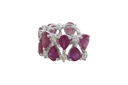 Piercing 11 Rubis Gota 1,75ct 11 Brilhantes 0,24ct 1,80g Ouro Branco 18k - Coleção Young