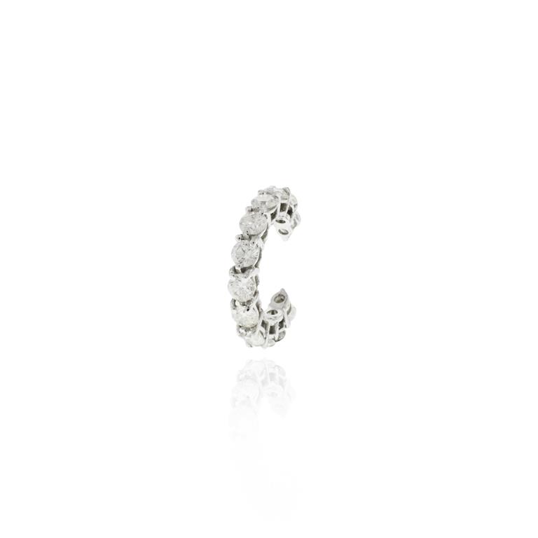 [059016] Piercing de Encaixe 12 Brilhantes 0,70ct 0,90g Ouro Branco 18k - Coleção Young