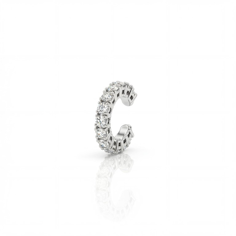 [064397] Piercing de Encaixe 13 Brilhantes 0,76ct 1,73g Ouro Branco 18k - Coleção Young