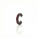 Piercing de Encaixe 13 Rubis 1,11ct 1,40g Ouro Branco 18k com Ródio Negro - Coleção Young