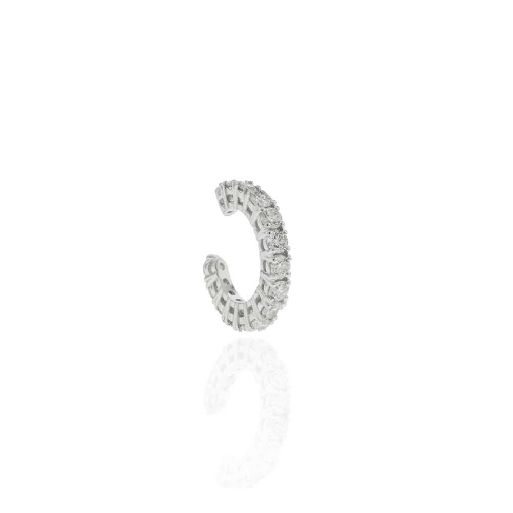 [061199] Piercing de Encaixe 15 Brilhantes 0,94ct I VVS2 1,98g Ouro Branco 18k - Coleção Young