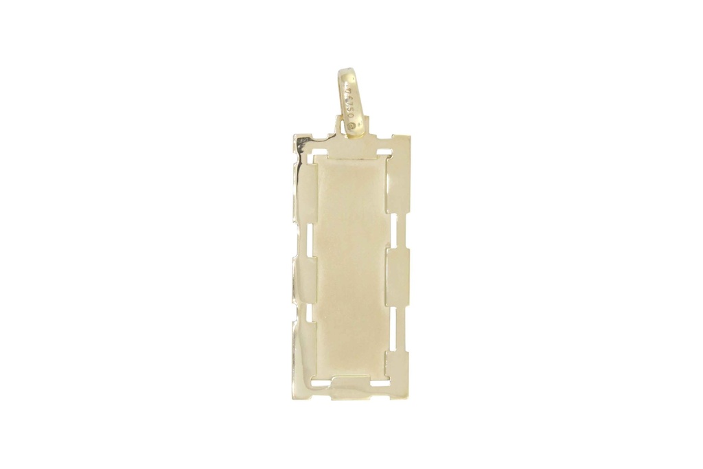Pingente Moldura Retangular Ouro Amarelo 18k